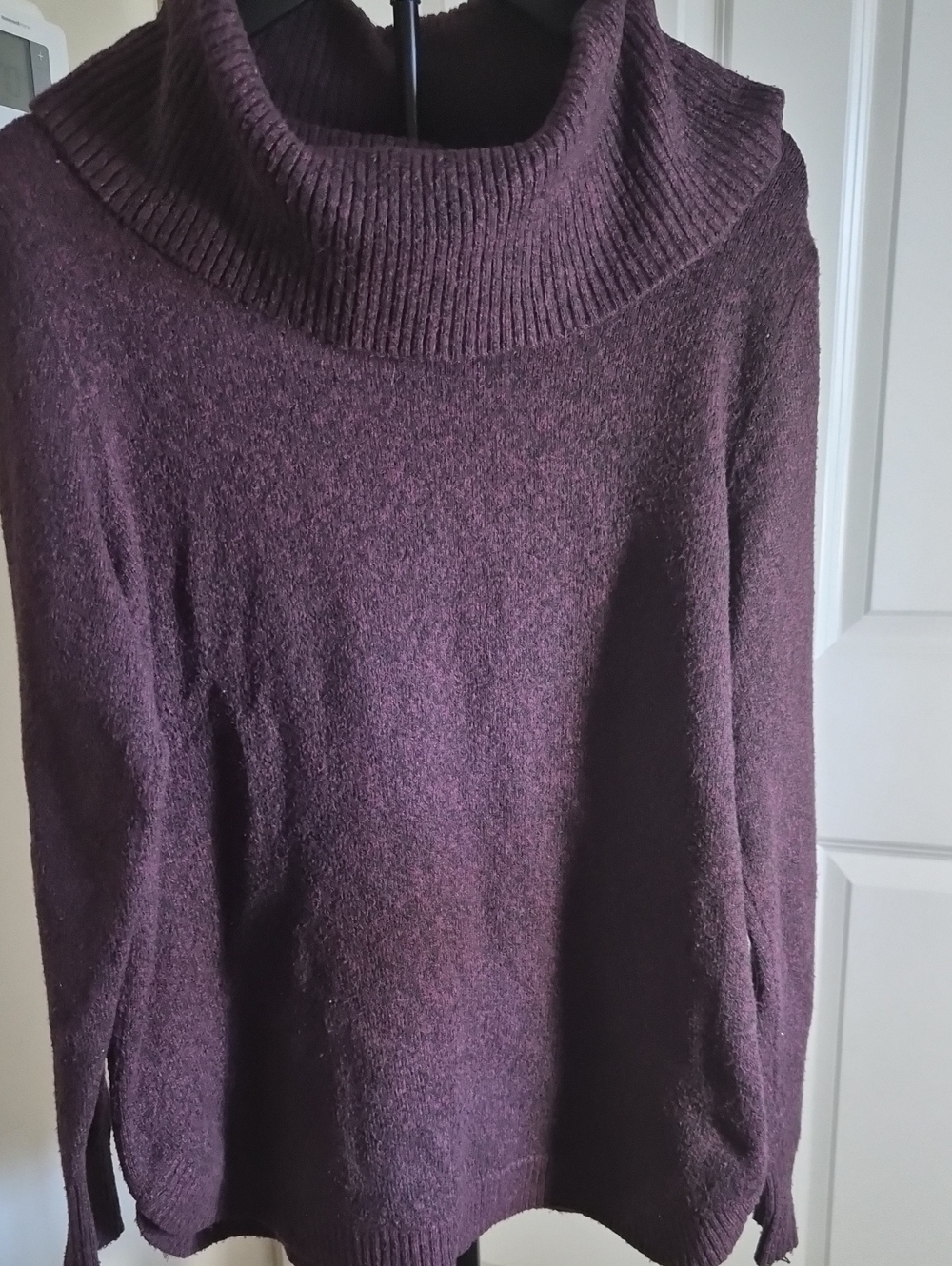Tahari Plum Cowl Neck Sweater